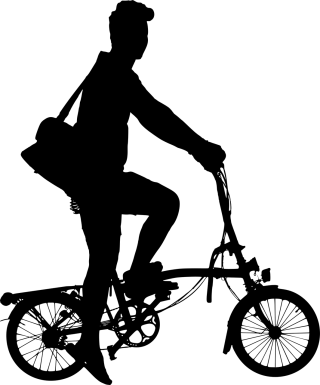 Cyclist Bicycle Silhouette Stickdatei