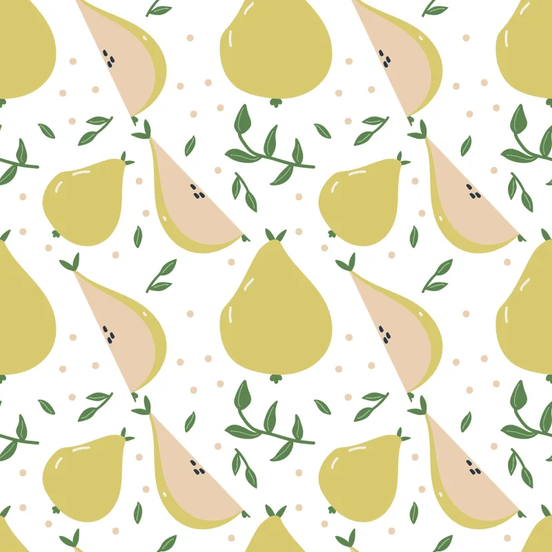 Pear Fruit Pattern Stickdatei – Essen & Trinken