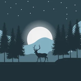 Nature Deer Animal Stickdatei