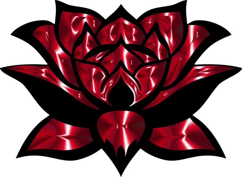 Lotus Flower Red Stickdatei – Blumen