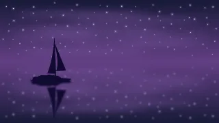 Ocean Boat Night Stickdatei