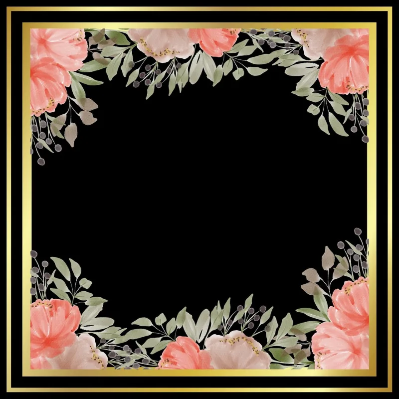 Frame Border Flower background Stickdatei – Blumen