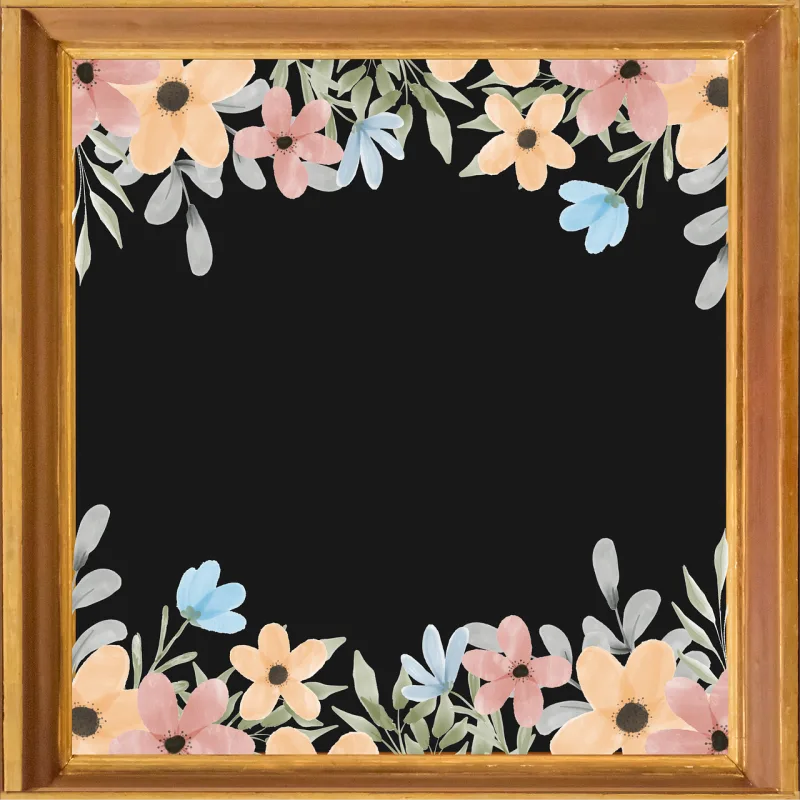 Frame Border Decorative frame Stickdatei – Blumen