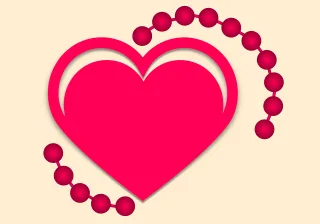 Heart Shape Art Stickdatei