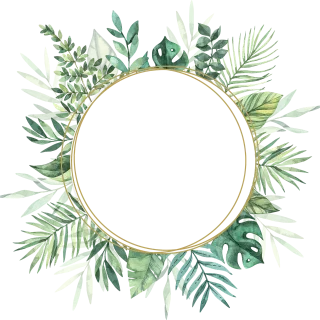Leaves Circle Beautiful wallpaper Stickdatei – Herzen & Liebe