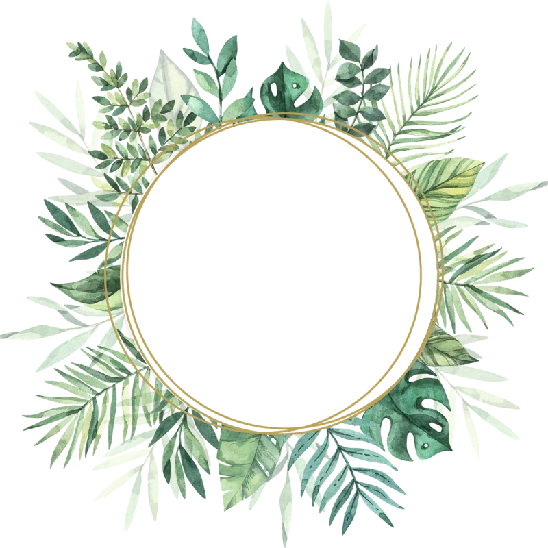 Leaves Circle Beautiful wallpaper Stickdatei – Herzen & Liebe