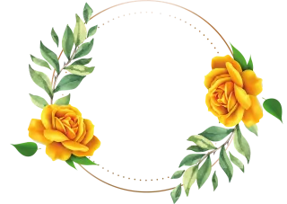 Flowers Circle Frame Stickdatei
