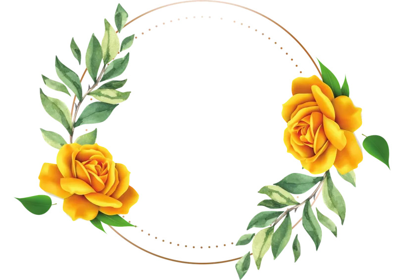 Flowers Circle Frame Stickdatei – Blumen