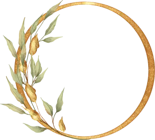 Leaves Circle Frame Stickdatei