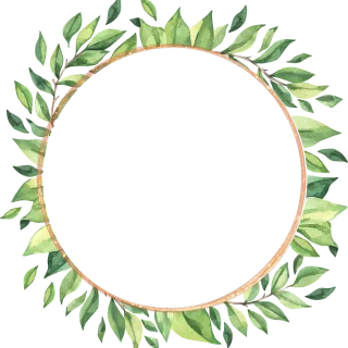 Leaves Wreath Frame Stickdatei – Herzen & Liebe