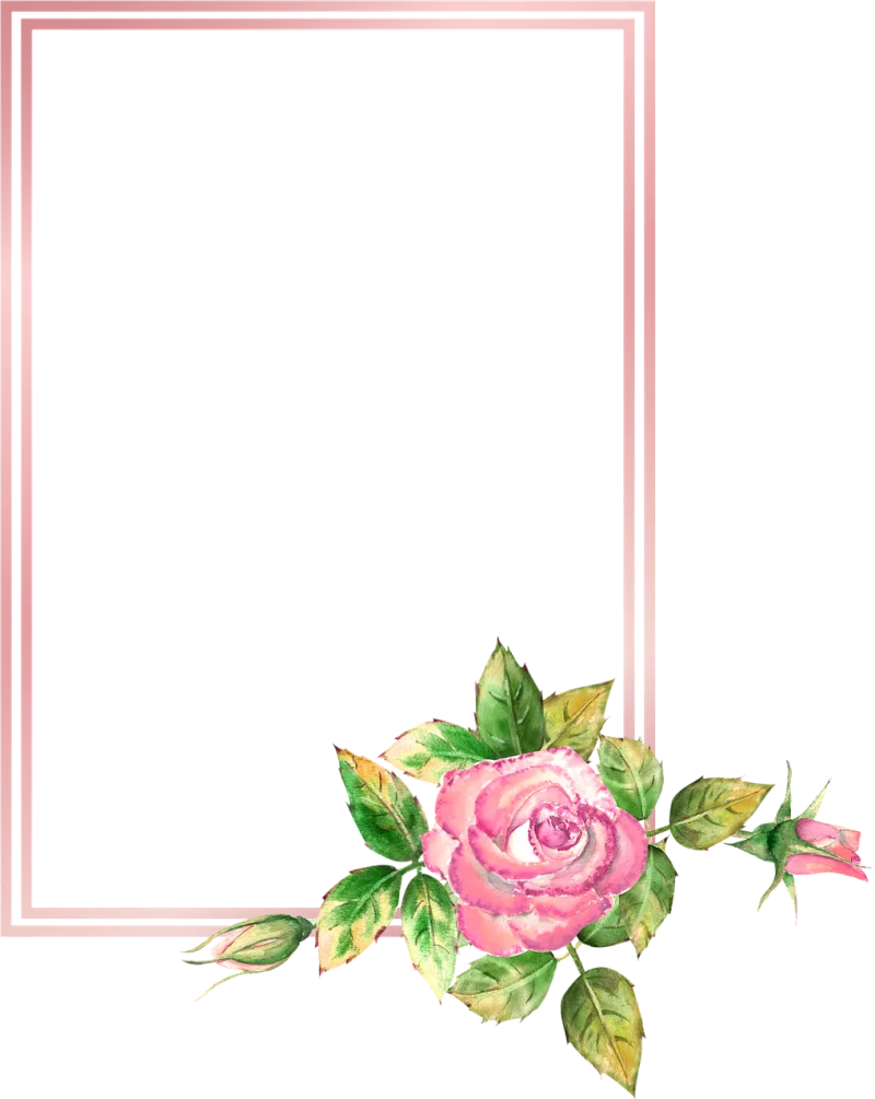 Frame Boundary Rose Stickdatei – Blumen