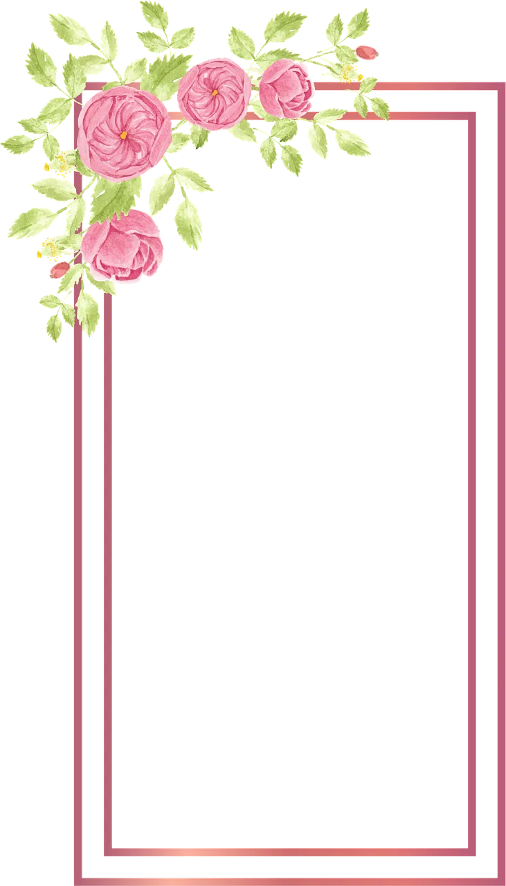 Frame Boundary Rose Stickdatei – Herzen & Liebe