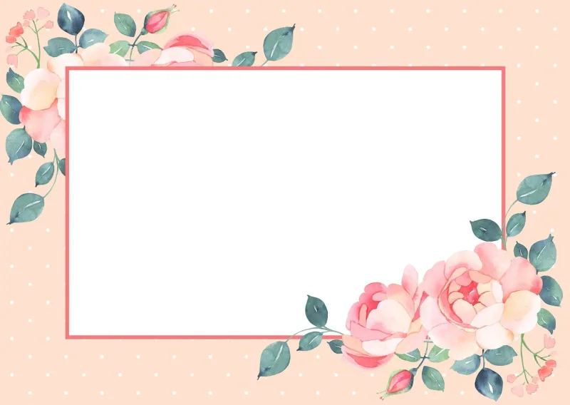 Frame Boundary Rose Stickdatei – Blumen