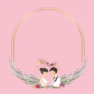 Wedding Flower Invitation Stickdatei – Herzen & Liebe