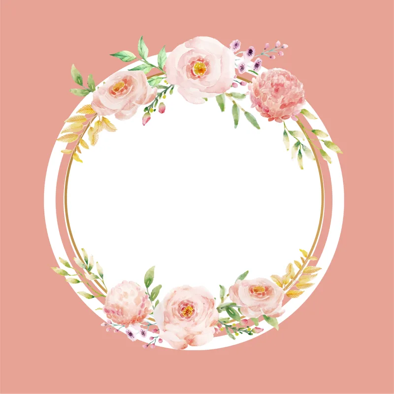 Flowers Flower background Frame Stickdatei – Herzen & Liebe