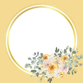 Frame Flowers Wedding Stickdatei