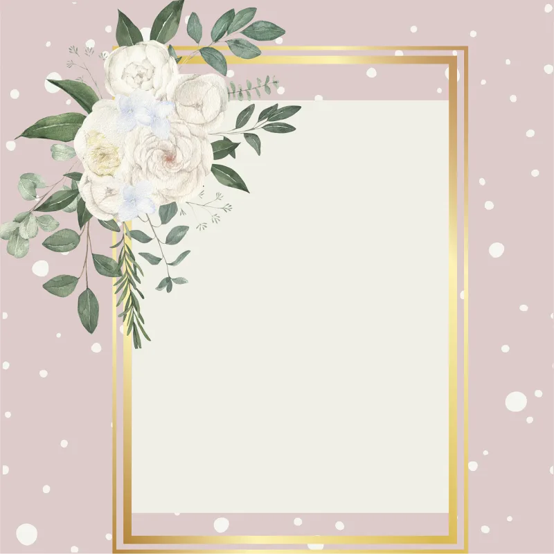 Frame Boundary Flowers Stickdatei – Herzen & Liebe