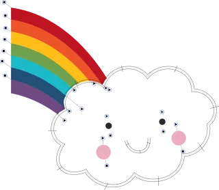 Rainbow Cloud Embroidery design Stickdatei