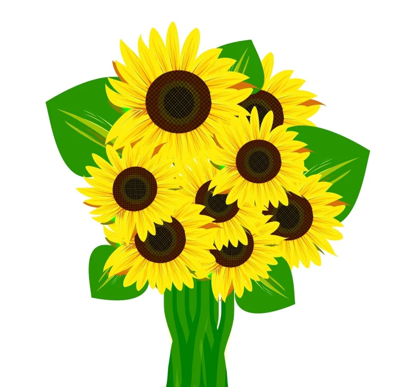 Flowers Sunflowers Beautiful flowers Stickdatei – Blumen
