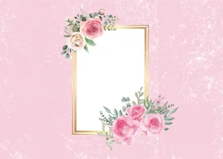Frame Rose Flower Stickdatei