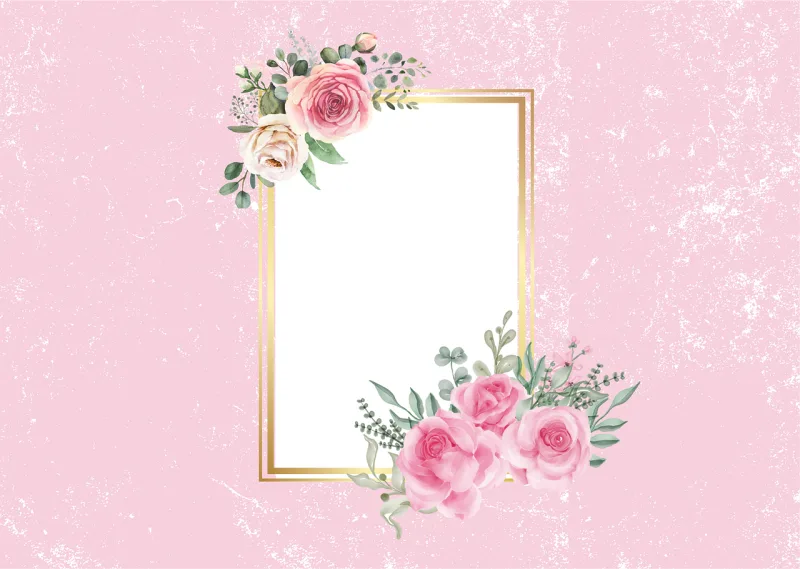 Frame Rose Flower Stickdatei – Blumen