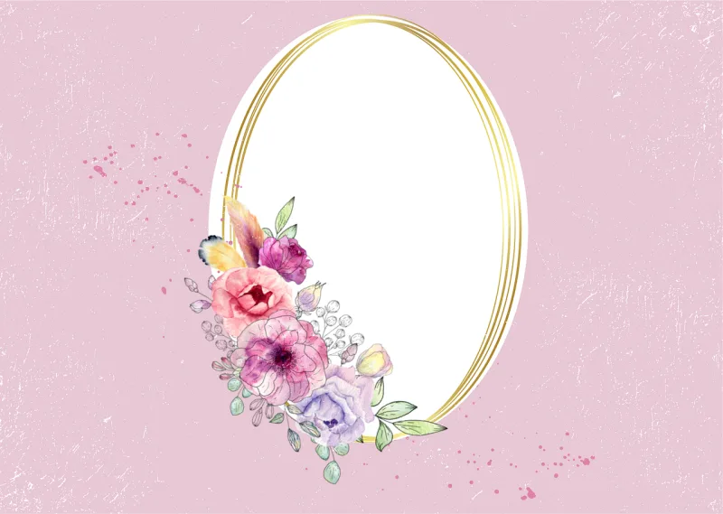 Frame Decorate Flower Stickdatei – Herzen & Liebe