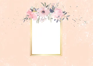 Frame Decorate Floral background Stickdatei – Herzen & Liebe