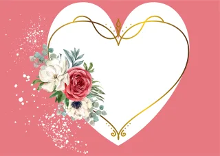Frame Heart Decorate Stickdatei – Herzen & Liebe
