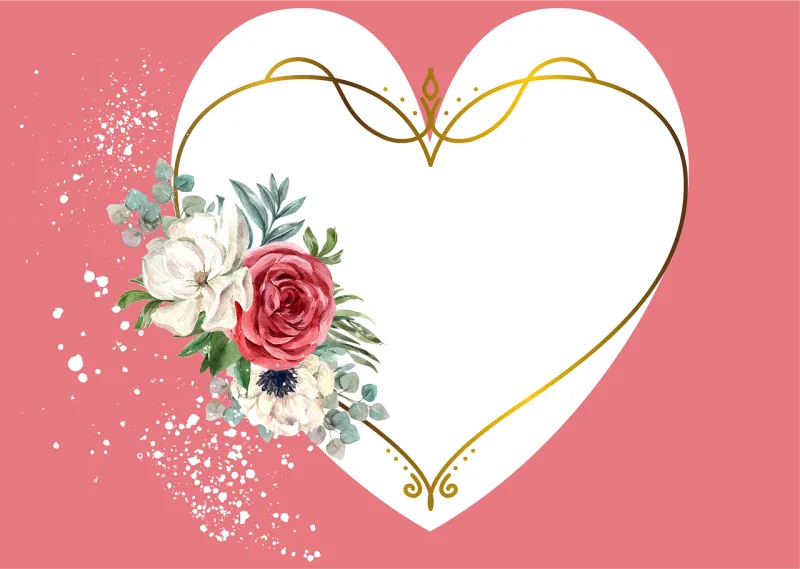 Frame Heart Decorate Stickdatei – Herzen & Liebe