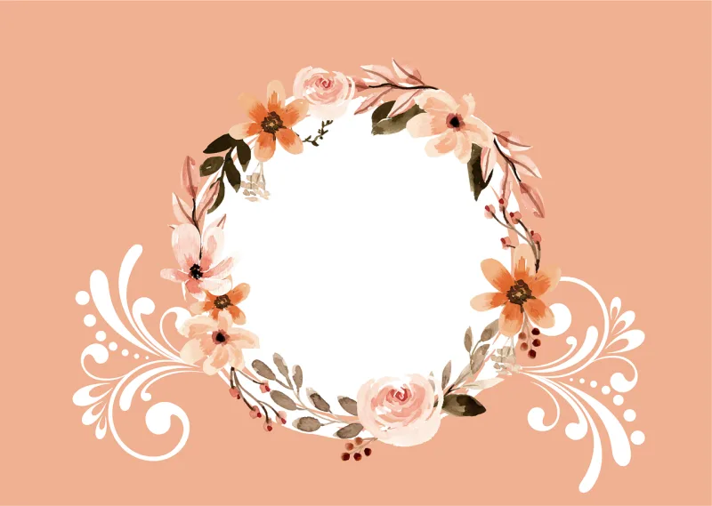 Frame Flowers Decorate Stickdatei – Herzen & Liebe