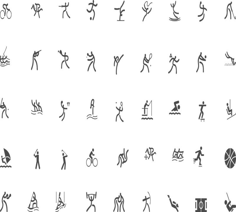 Sports Fitness activities Exercise Stickdatei – Sport