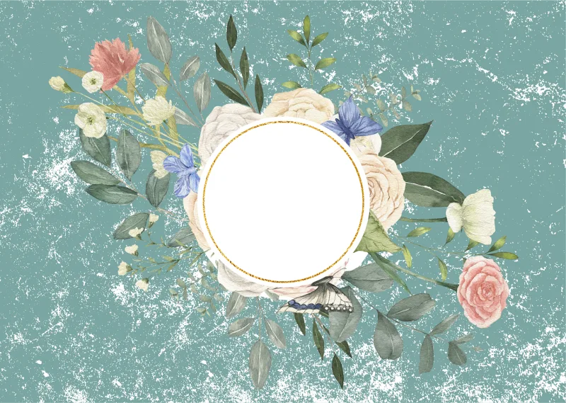 Flowers Decorate Copy space Stickdatei – Herzen & Liebe