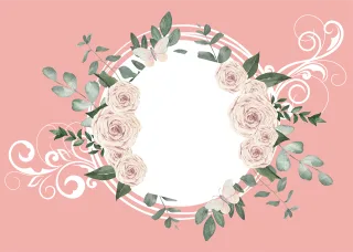 Flowers Decorate Copy space Stickdatei – Herzen & Liebe