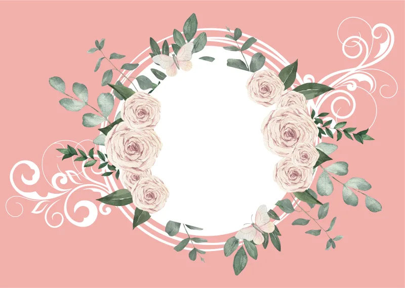 Flowers Decorate Copy space Stickdatei – Herzen & Liebe