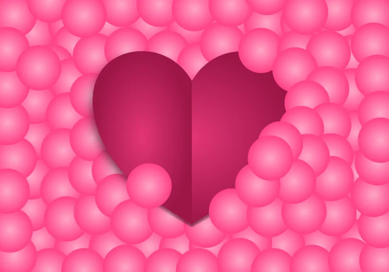 Pink Greeting card Romantic Stickdatei – Herzen & Liebe