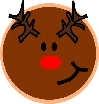 Deer face Cookie Christmas Stickdatei