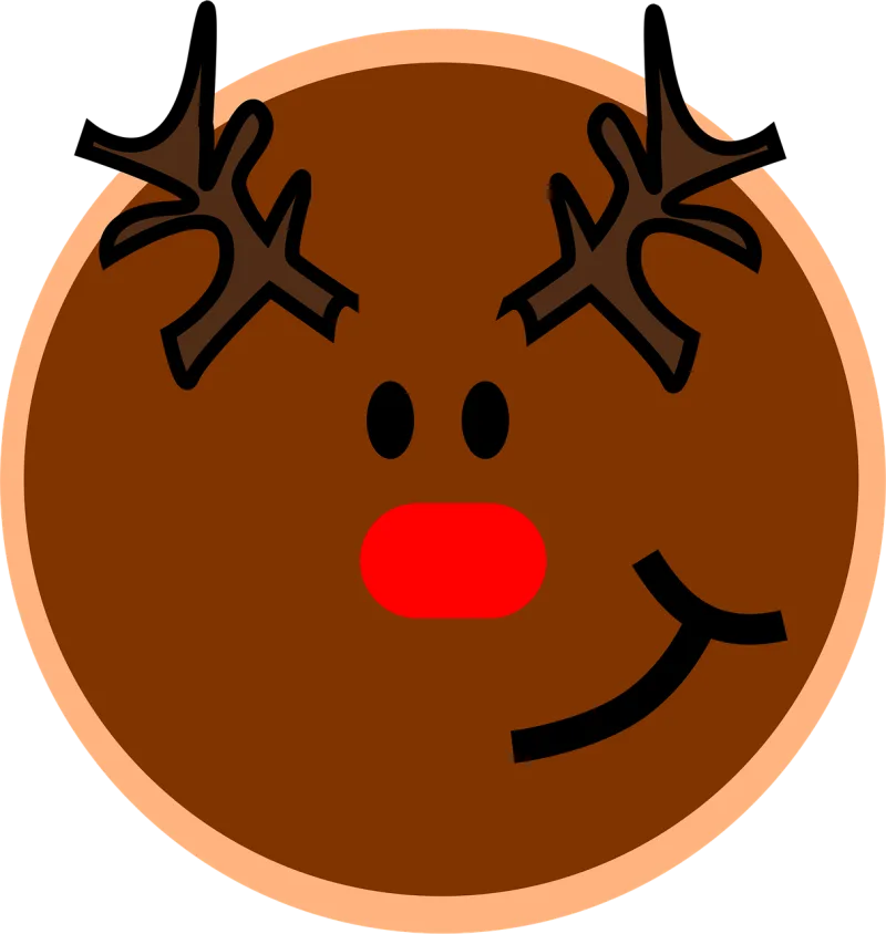Deer face Cookie Christmas Stickdatei – Tiere