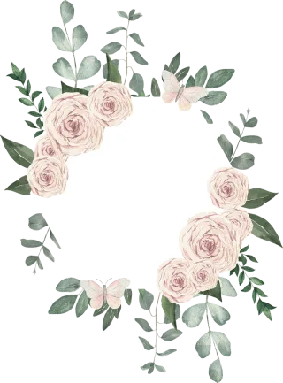 Wreath Greetting card Floral frame Stickdatei