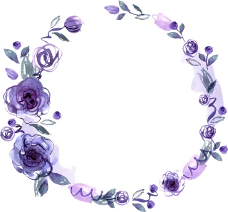 Greetting card Floral frame Purple frame Stickdatei