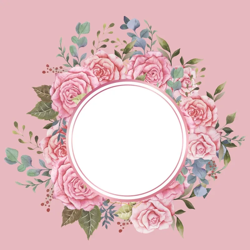 Frame Boundary Flowers Stickdatei – Herzen & Liebe