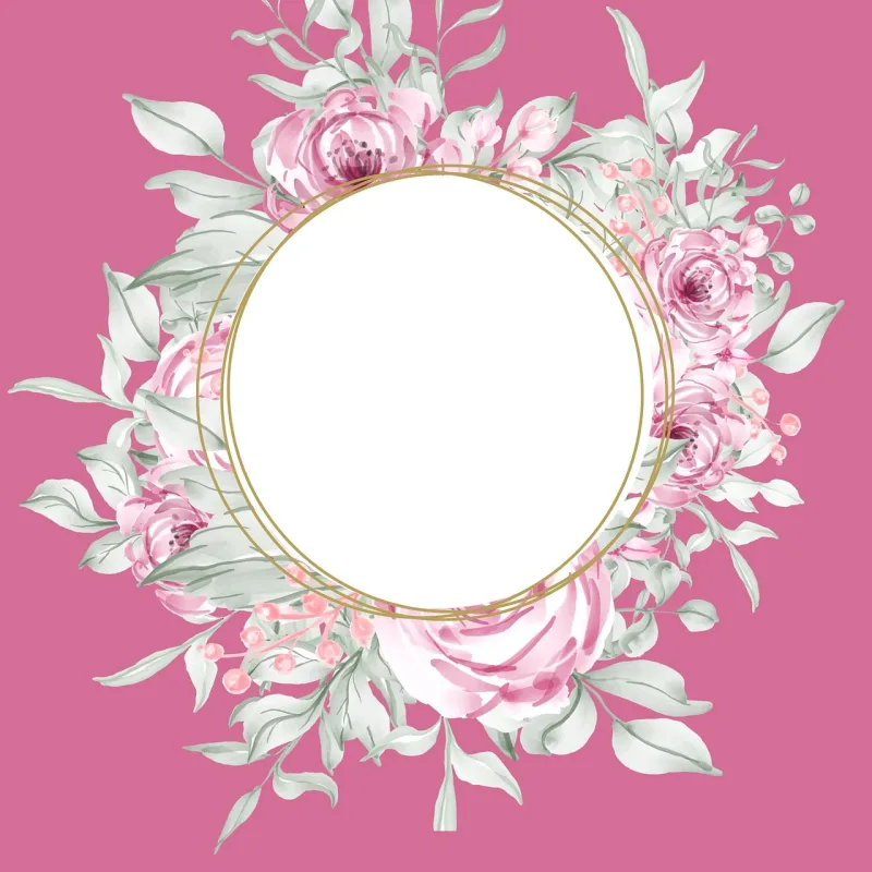 Frame Boundary Flowers Stickdatei – Herzen & Liebe