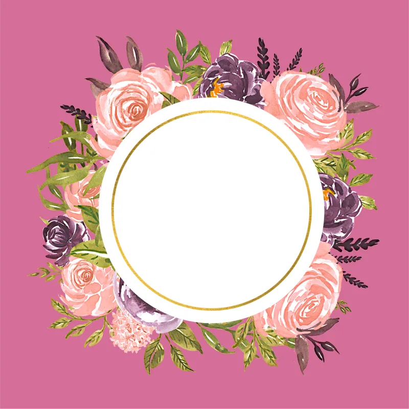 Frame Floral background Beautiful wallpaper Stickdatei – Herzen & Liebe