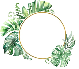 Leaves Wreath Frame Stickdatei – Herzen & Liebe