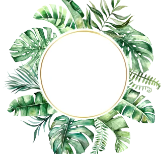 Leaves Wreath Frame Stickdatei