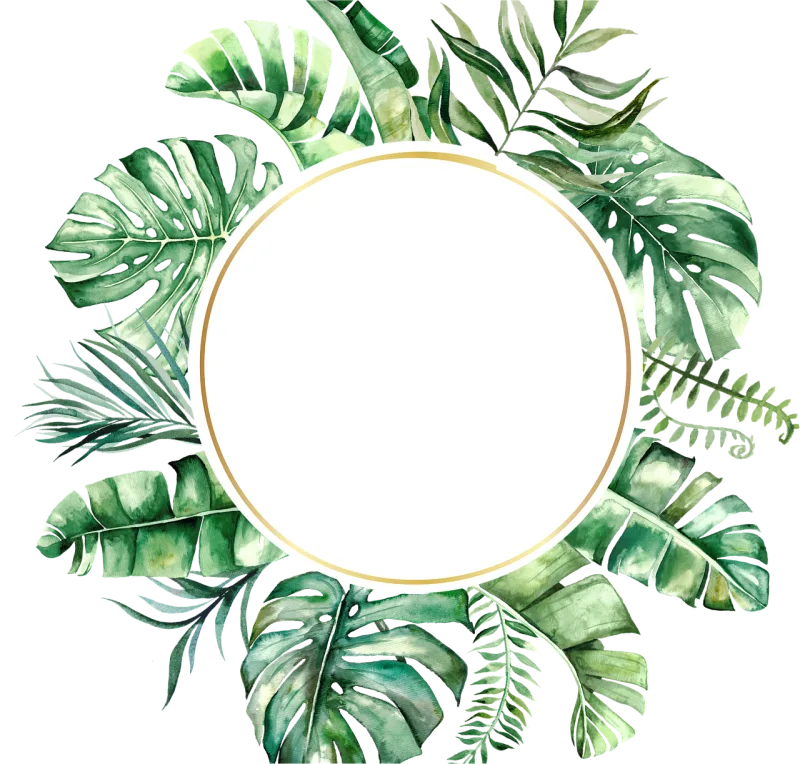 Leaves Wreath Frame Stickdatei – Weihnachten