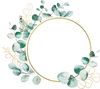 Leaves Wreath Frame Stickdatei – Herzen & Liebe
