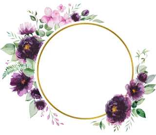 Flowers Wreath Frame Stickdatei – Herzen & Liebe