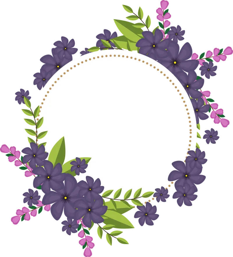 Flowers Wreath Flower background Stickdatei – Weihnachten