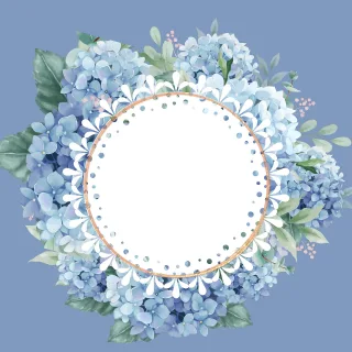 Flowers Wreath Frame Stickdatei