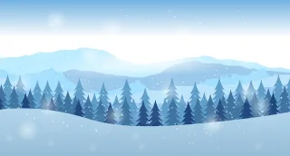 Winter Snow Landscape Stickdatei